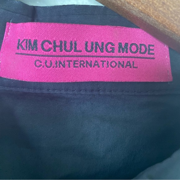Kim Chul Ung Mode Shirt Dress Womens Runway Colorblock Top - Picture 5 of 9